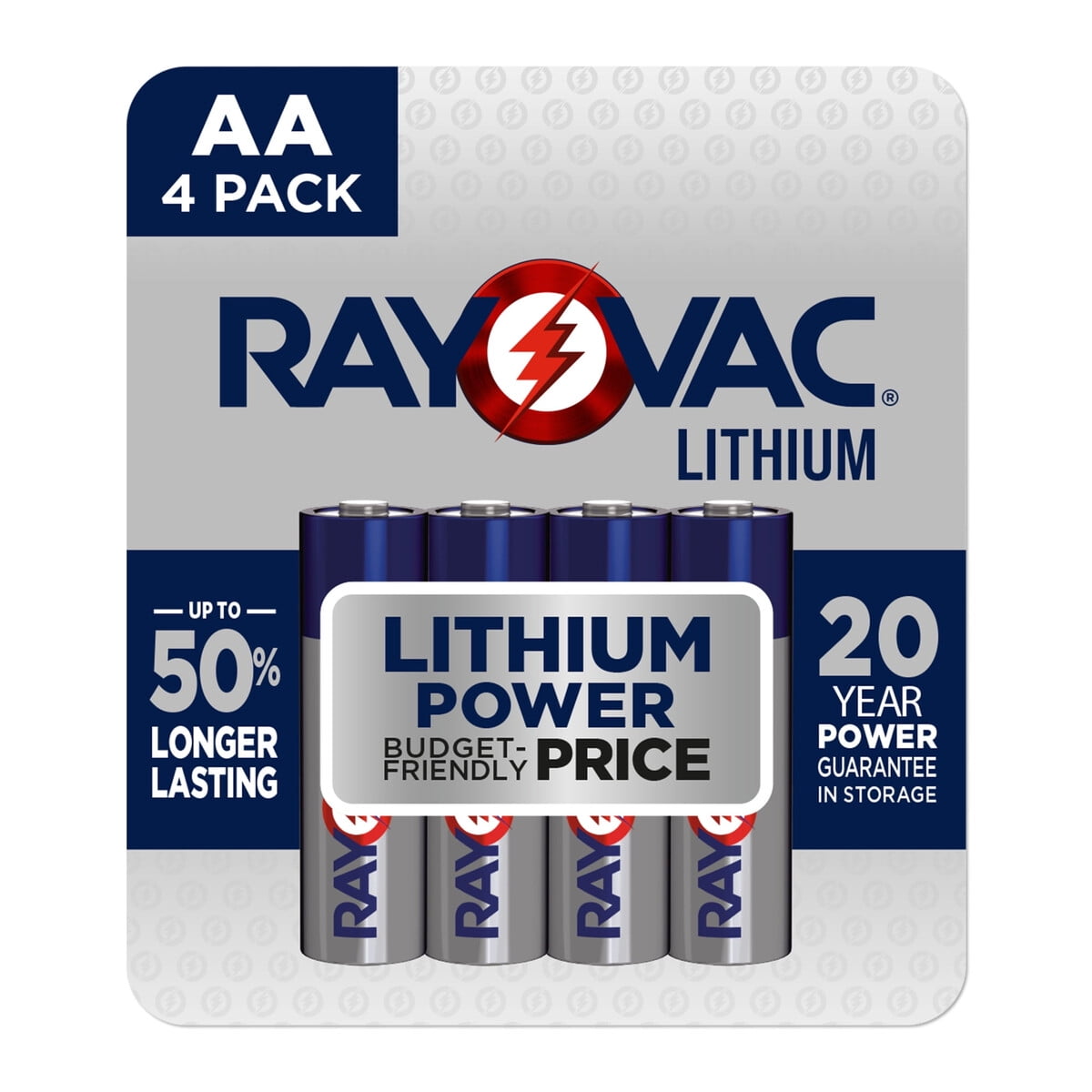 Rayovac - Pilas Aa Litio 1 5v Pack 4 3500mah Larga Duración