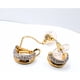 thumbnail image 4 of Aros Cuff Cadena, Circonita Pavé Blanca Bañado Oro18k Regalo Dorado, 4 of 7