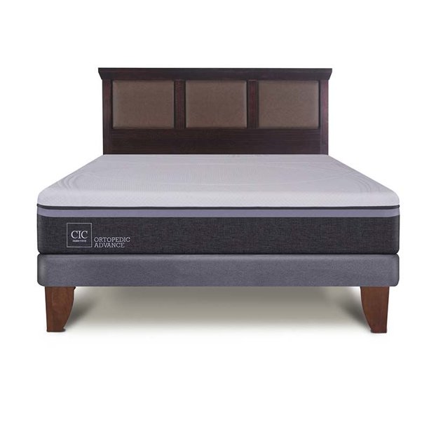 Cama Europea Europea Ortopedic Advance 2P Bn Respaldo New Torino 2 Plaza Base Normal