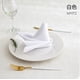 thumbnail image 1 of Xiao Hua 12 servilletas de tela blancas - 35 x 35 cm (13,78 x 13,78 pulgadas), lavables, de poliéster, de color liso, reutilizables para restaurantes, cenas festivas y uso diario., 1 of 3