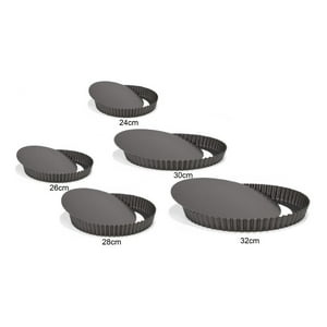 Genérico - Pack X5 Moldes Desmontables Molde De Pie 24 26 28 30 32Cm