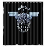 Pinghai - Cortina De Ducha Motorhead Con Ganchos (167 X 183 Cm)