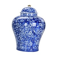 Magideal - Jarrón De Cerámica De Ciruela Mandarina, Tarro De Jengibre Con Tapa, Jarrón Floral, Arreglo Floral, Para Bodas, Fiestas, Decoración De Oficina