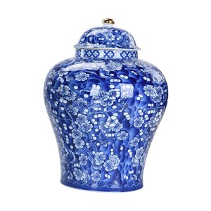 Magideal - Jarrón De Cerámica De Ciruela Mandarina, Tarro De Jengibre Con Tapa, Jarrón Floral, Arreglo Floral, Para Bodas, Fiestas, Decoración De Oficina