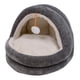 thumbnail image 3 of Linda Cama Para Gatos Con Juguete De Pelota Fondo Antideslizante Cosy Kitten Cave Kennel Cama Para Perros S Gris, 3 of 5