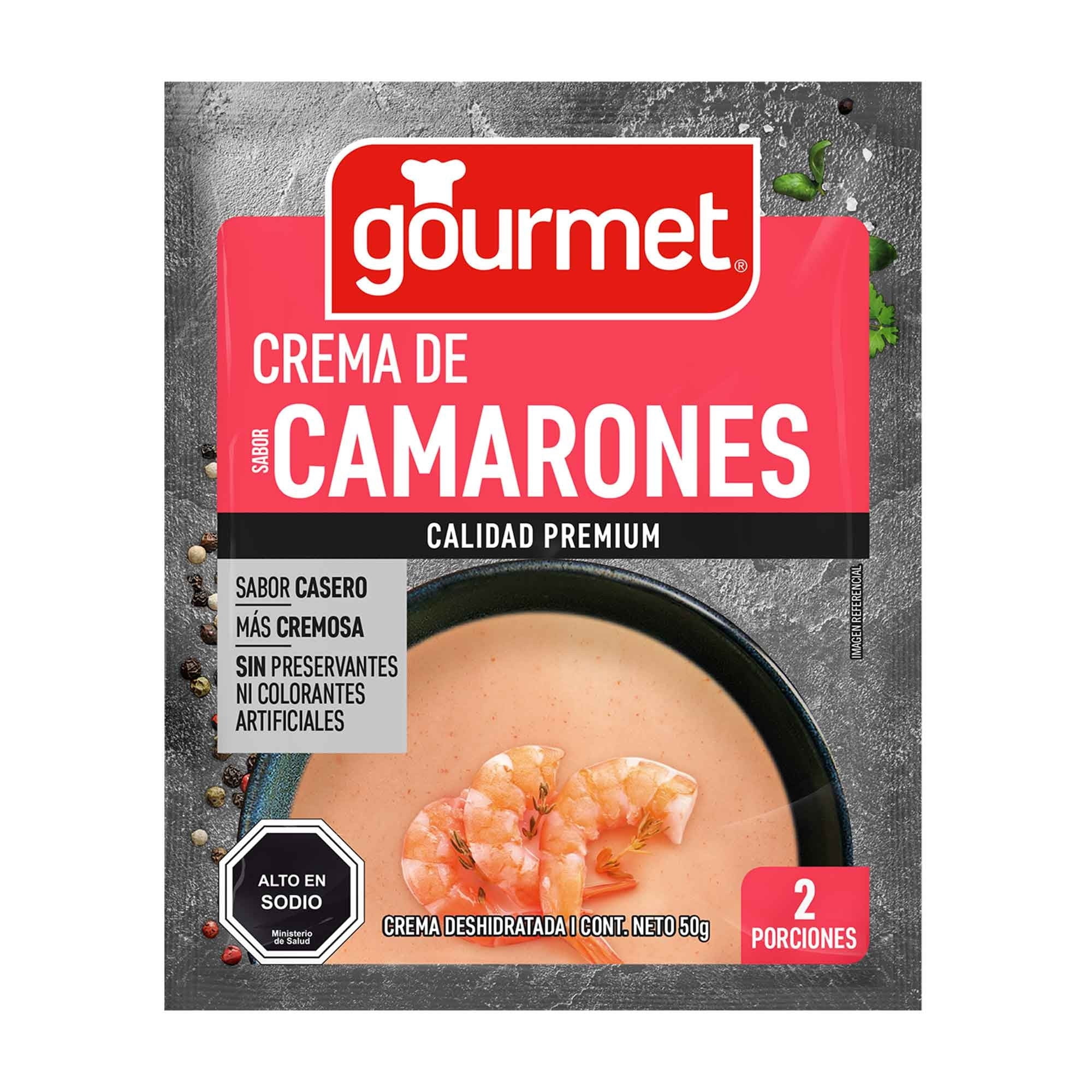 Crema De Camarones Premium (2 Porciones) Sobre 50 g Gourmet