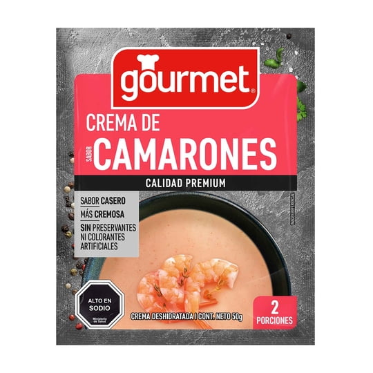 Crema De Camarones Premium (2 Porciones) Sobre 50 g Gourmet