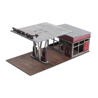 Magideal - Kits De Construcción De Gasolineras Escala 1:64 1:72, Adornos De Colección De Modelos De Escena Arquitectónica Para Accesorios De Decoración De Diseño