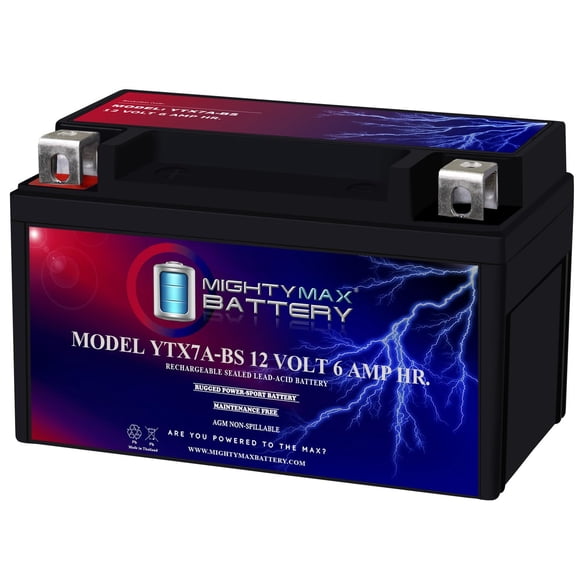 Batería para motocicleta Mighty Max YTX7A-BS 12V 6AH 105 CCA