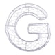 thumbnail image 1 of alfabeto hierro alambre guirnalda marco suculento olla plantador de metal titular de la planta g, 1 of 5