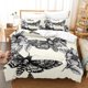 thumbnail image 1 of Skull Moth Bedding Set Single Double Size Cool Home Decor For Boys Adults Fashion Soft Bed Linen Gothic Wind Duvet Cover Set, 1 of 5
