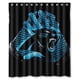 thumbnail image 1 of Cortina de ducha de los Carolina Panthers, juego de cortina de baño con ganchos, tamaño 60 x 72 pulgadas, 1 of 3