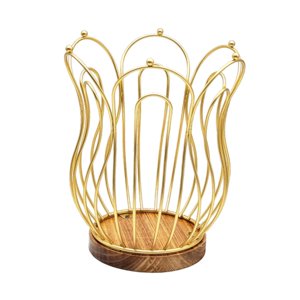 Magideal - Soporte Para Cápsulas De Café, Organizador De Cápsulas De Café Para Mostrador, Cesta De Almacenamiento De Cápsulas De Café, Soporte Para Cápsulas De C Oro Realzar