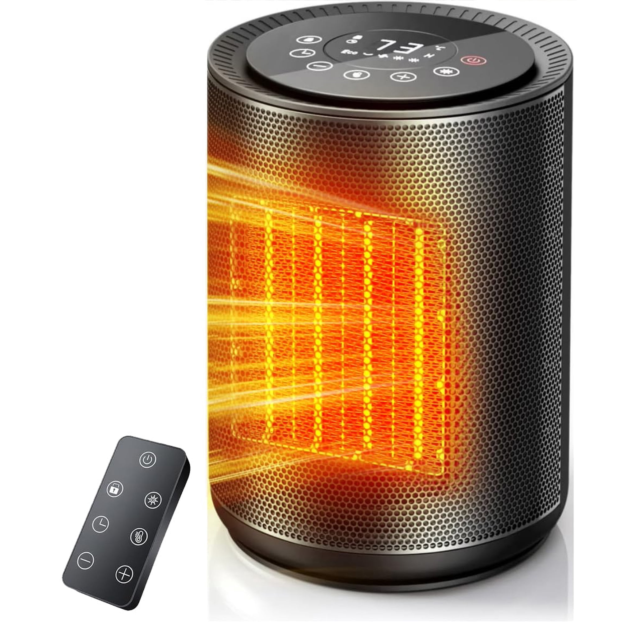 Calefactor Eléctrico Mini Portátil Electactic De 1500 W Con Control Remoto