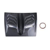 Magideal - Cubierta Decorativa Para Capó De Ventilación De Capó De Entrada De Flujo De Aire, Accesorios Automotrices De Alto Rendimiento, Universal, Fácil Instal Patrón De Fibra De Carbono