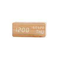 Tecnolab - Reloj Despertador De Madera Con Pantalla Digital - Puntostore