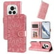 thumbnail image 1 of Funda tipo cartera FOXDOCK para Honor Magic 6 Pro , diseño girasol en relieve, cuero PU, cierre magnético, soporte y tarjetero, 1 of 5