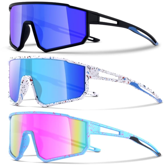 Gafas de sol CMBJJU para niños de béisbol de 8 a 14 años, UV400, paquete de 3