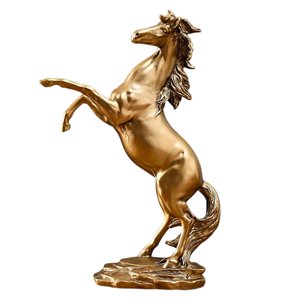 Bothyi - Figuras De Estatua De Caballo Fengshui Coleccionables Para Decoración De Escritorio Dorado