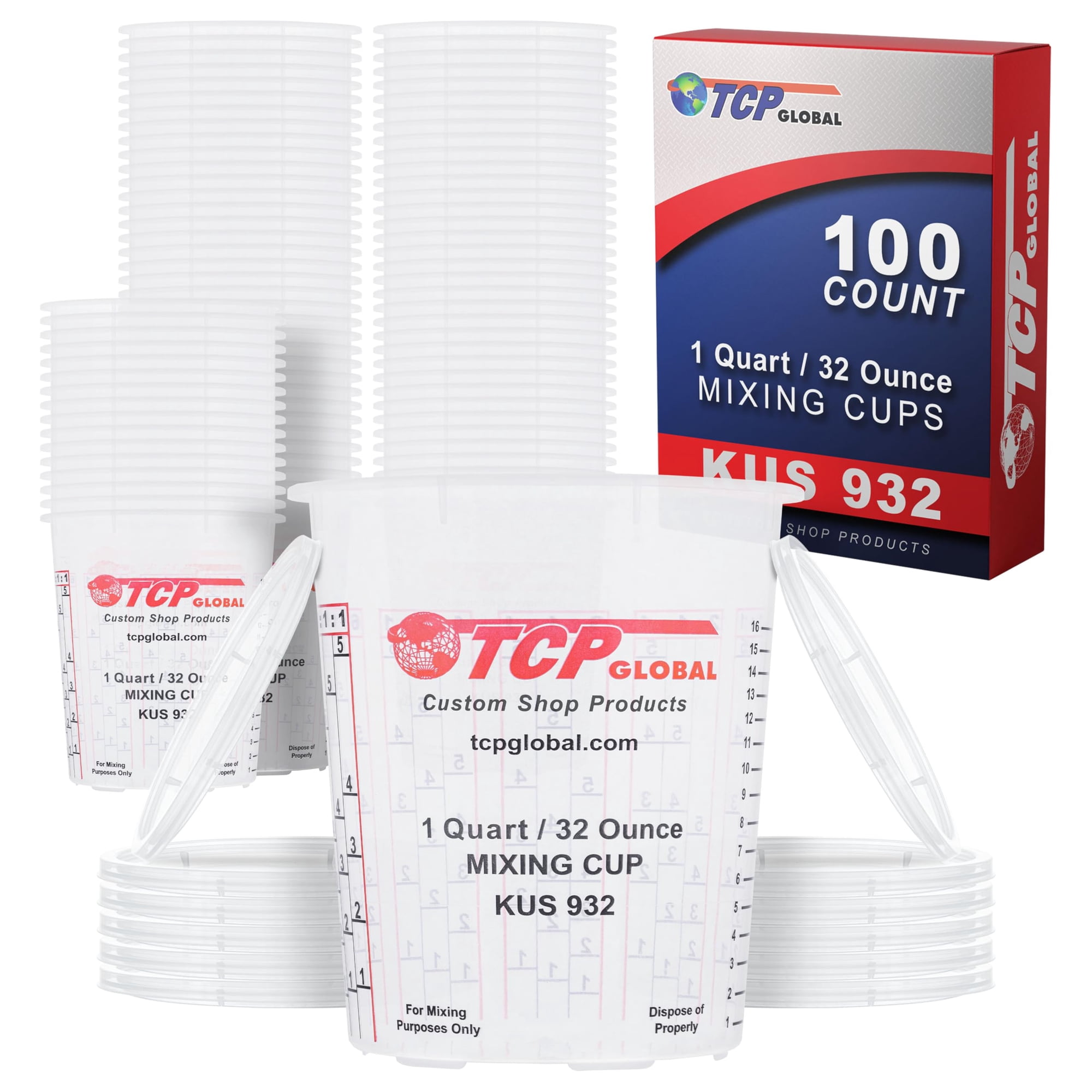 Vasos Para Mezclar Pintura Custom Shop 32 Ml (caja De 100) Con Tapas