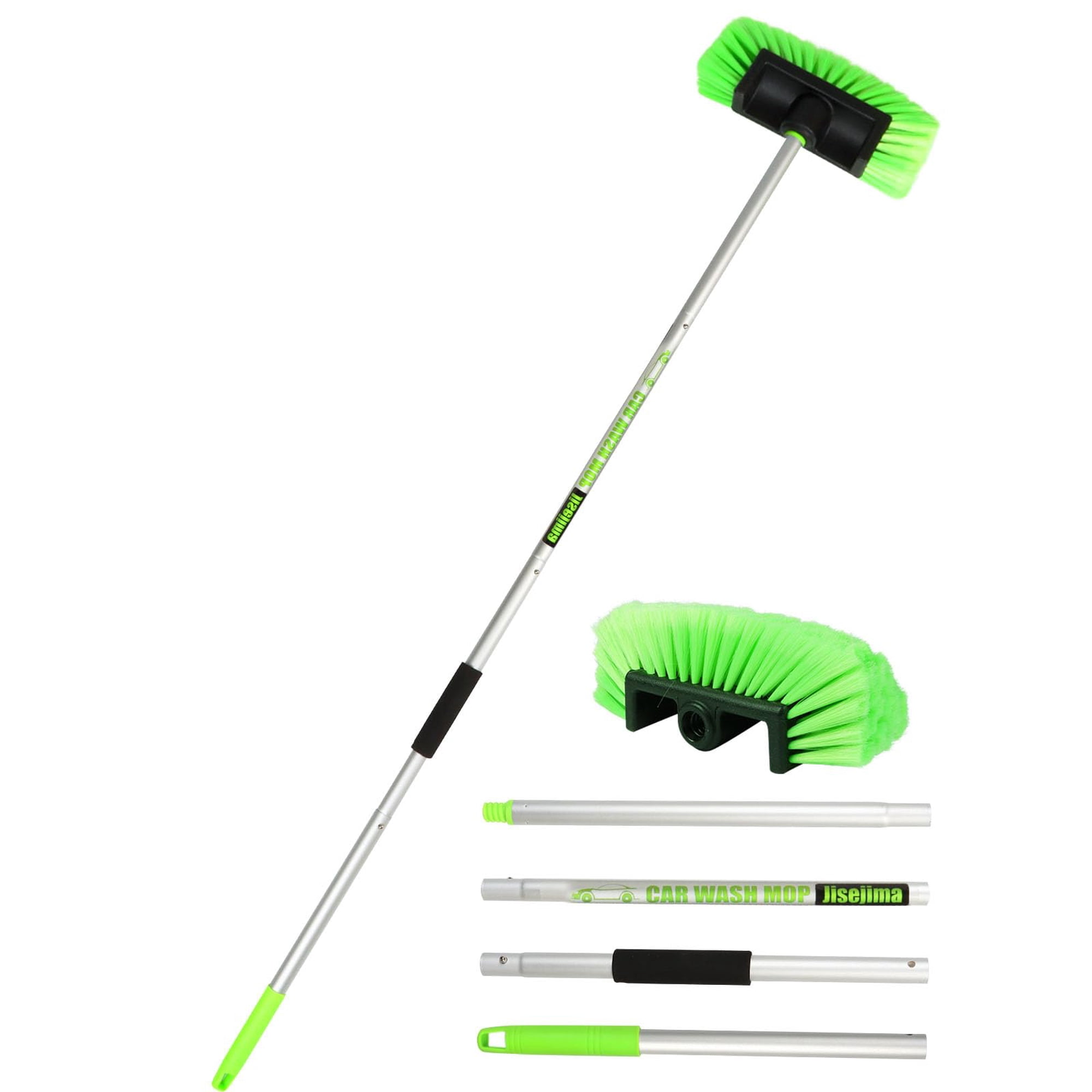 Cepillo Para Lavado De Autos Jisejima De Cinco Lados Con Mango Largo De 151 Cm