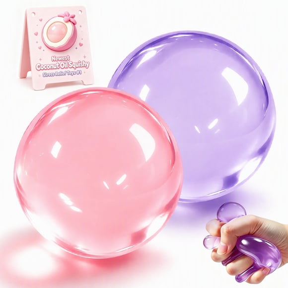 Bola antiestrés DTBZEHR 6 cm de ascenso lento – Juguete de presión tipo squishy de aceite de coco
