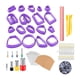 thumbnail image 2 of Cortadores De Arcilla Polimérica DIY Anillos De Salto, Tarjeta Para Pendientes, Ganchos Para Pendientes Art Purple, 2 of 5
