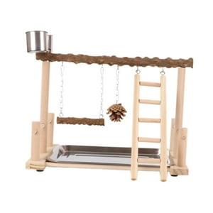 Genérico - Centro De Actividades De Ejercicio De Juegos De Pájaros De Madera Para Jaulas Accesorios Para Cotorras