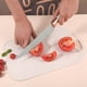 thumbnail image 4 of Xiao Hua Tabla de Cortar de Cocina de Paja de Trigo, Tabla de Cortar Antideslizante con Orificios para Colgar, Adecuada para Carne, Verduras y Frutas, 12.8 X 8.27 X 0.12 Pulgadas, Negro, 1 Pieza, 4 of 4