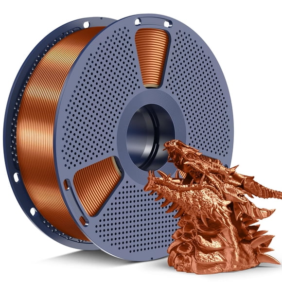 Filamento para impresora 3D SUNLU Silk PLA+, 1,75 mm, 1 kg, cobre