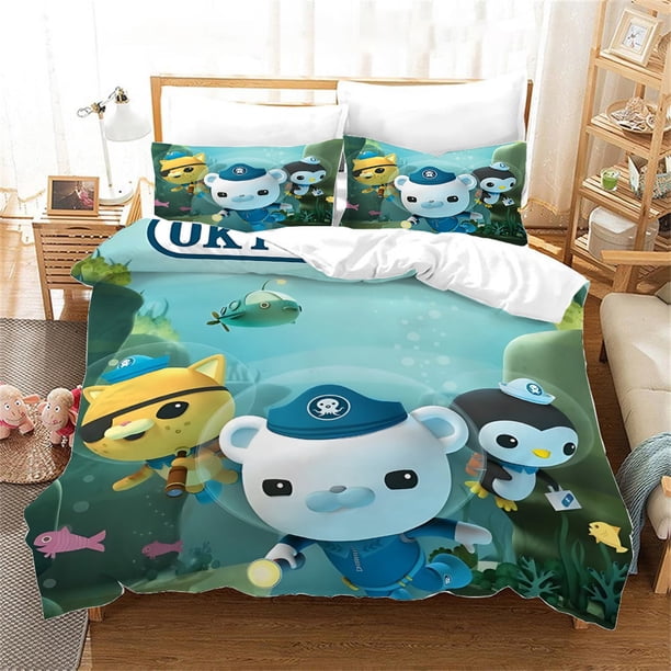 x553 Bed Sheetsed Duvet Cover (without Core) -piece Pillowcase (without Core) The Octonauts Comforter Sets Bed Linen Sets Bedding Set 3-Piece Bedding Set (1 Duvet Cover + 2 Pillow Shams) nj553