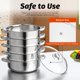 thumbnail image 4 of Vaporizador Verizcc de 5 Niveles 30 cm, Acero Inoxidable con Tapa de Vidrio, 4 of 9