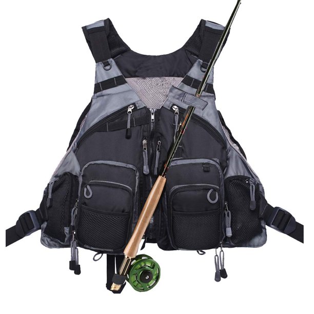 Chaleco de pesca Kylebooker, paquete de chaleco de pesca con mosca para hombre y mujer
