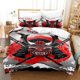 thumbnail image 1 of New Oni Mask Samurai Tattoo Bedding Set Single Twin Full Queen King Size Bed Set Aldult Kid Bedroom Duvetcover Sets 3D Print Bed Sheets, 1 of 5