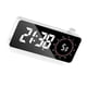 thumbnail image 2 of Reloj despertador digital con 3 niveles de brillo ajustables, mini reloj con espejo y relojes electrónicos. Blanco, 2 of 5