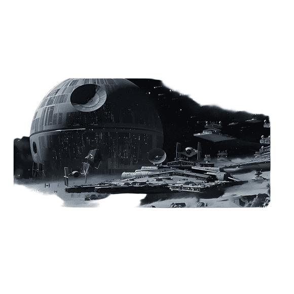 Mouse Pad Gamer Xxl Diseño Star Wars Death Moon 80x40 Cm