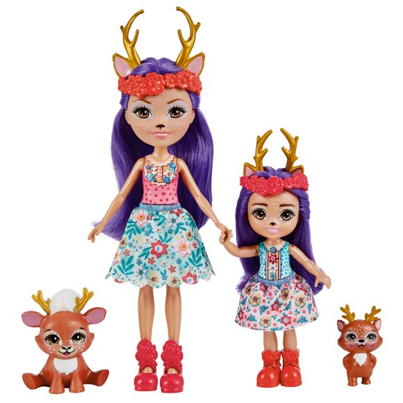 Muñecas encantadoras Danessa y Danetta Deer Sister con animal