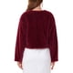 thumbnail image 3 of INSPIRE CHIC Chaqueta Bolero Formal para Mujeres para Vestidos de Noche Cóctel Boda Elegante Chaqueta de Imitación de Piel M Burdeos, 3 of 6