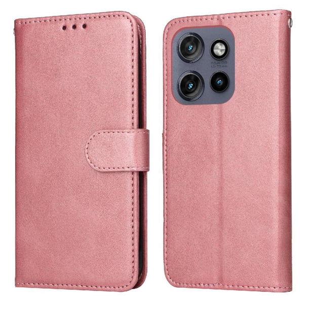 Funda Billetera para Motorola Moto Thinkphone 25 con Porta Tarjetas y Soporte Ajustable Rosa