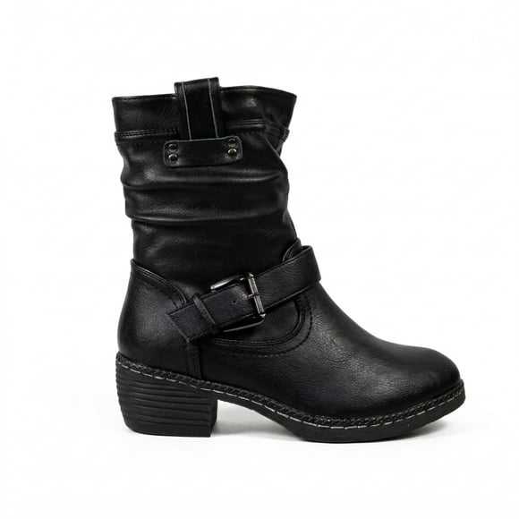 Botín Mujer Biker Taco Bajo L3500-1