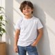 thumbnail image 1 of Poleras De Niños Cuello Redondo 100% Algodon Manga Corta Blanco 10 Lisa, 1 of 3
