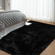 thumbnail image 2 of Alfombra CAROMIO Shag Fluffy, moderna, de felpa para interiores, 240 x 300 cm, color negro, 2 of 7