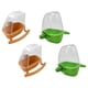 thumbnail image 2 of 4 Uds Jaula Para Pájaros Alimentador Estación De Alimentación Cuenco De Agua Con Percha Amarillo Y Verde, 2 of 5