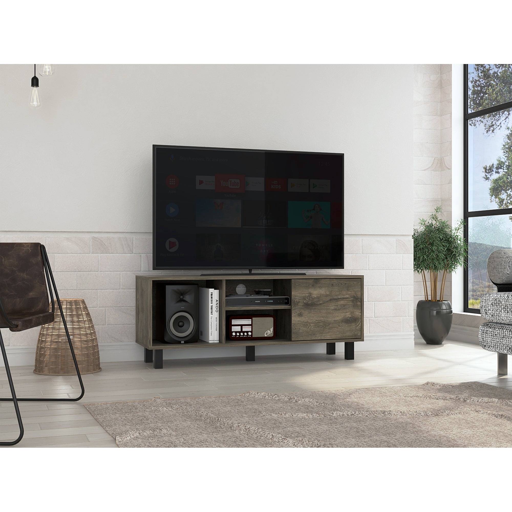 Tuhome - Rack Tv 45" Soho Bellota 1 Puerta 45x115x35 Cm