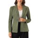 thumbnail image 1 of INSPIRE CHIC Chaqueta de Trabajo para Mujer de Imitación de Ante con Solapa, Mangas Largas, Talla M, Verde Militar, 1 of 6