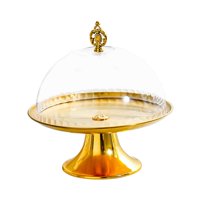 Magideal - Pedestal Para Tartas, Plato De Exhibición De Postres Con Cubierta En Forma De Cúpula, Soporte Para Tartas Para Golosinas Navideñas, Muffins De Frutas, 23Cm