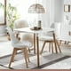 thumbnail image 2 of Comedor Mesa Cuadrada Blanca + 4 Sillas Tulip Acolchadas Blancas, 2 of 8