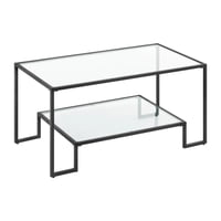 Pandalino - Mesa De Centro Landala | Vidrio Y Fierro Negro Blanco