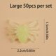 thumbnail image 1 of 50pcs Glow-in-the-Dark Halloween Spiders - Festive Plastic Toys for DIY Simulation Animals and Dark Night Decoration, 1 of 4