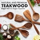 thumbnail image 2 of Juego de cucharas de madera Zulay Kitchen extra grandes de madera de teca, 6 piezas, 2 of 9